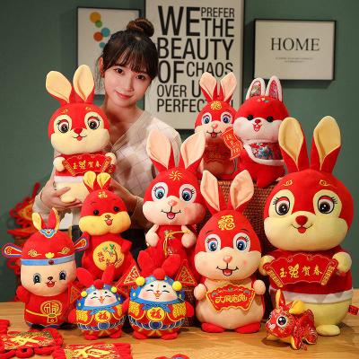 China Eco-friendly Material 2023 Wholesale Lovely Stuffed Animal Bunny Rabbit Lunar Year Soft Plush Toy Kid Children Gift Mascot Gift For for sale