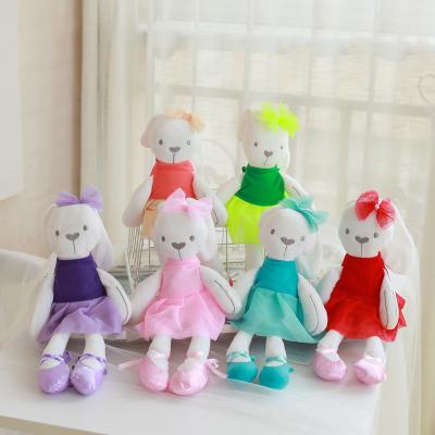 China Eco-friendly Material Stuffed Animal Easter Bunny Rabbit Ballerina Huggable Gift Plush Kid Toy For Girl for sale