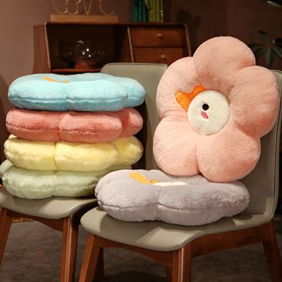 China Eco-friendly Material Cute Stuffed Plant Flower Chair Sofa Flower Sitting Mat Soft Plushies Warm Cushion Throwing Gift Pillow For Children for sale