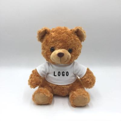 China Eco-friendly Material Stuffed Animal Toy Kid Promotion Custom Logo Gift Small Size Wearing Clothes Hoddie T-shirt Jersey Jacket Teddy Bear for sale