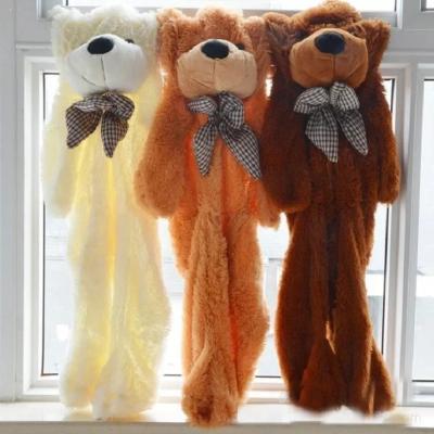 China Eco-friendly Material Wholesale No Cotton Only Fur Unstuffed Animal Giant Jumbo Teddy Bear Plush Toy Skin Cover with Zipper for sale