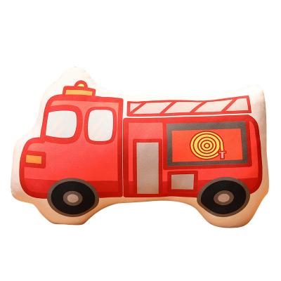 China Eco-friendly Material 3D Digital Printed Stuffed Animal Kid Toy Construction Vehicle Bus Ambulance Pattern Soft Throwing Pillow Plush Sofa Cushion for sale