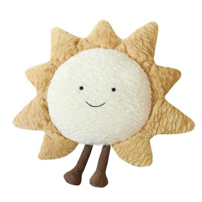 China Eco-friendly Material Stuffed Soft  Cartoon Star Sun Moon Shape Throwing Pillow Kid Doll Toy Plush Sofa Cushion for sale