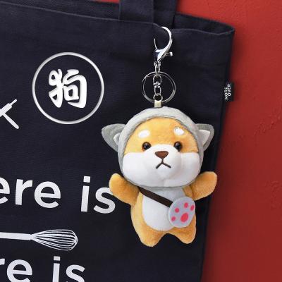 China Promotional Gifts Cute Kawaii Cute Plush Toy Dressed Corgi Puppy Plushies Promotion Toy Gift Keychain Pendent Accessories For Bag for sale