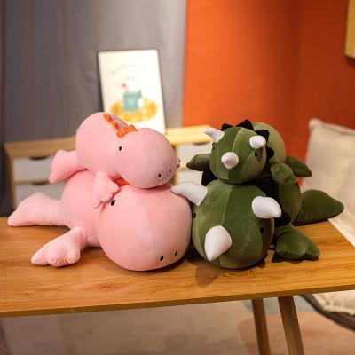 China Eco-friendly Material Weighted Stuffed Animals for Anxiety and Stress Relief Plush Animal Throwing Pillow Soft Cartoon Dino Kid Toy Gift AMZ FBA for sale