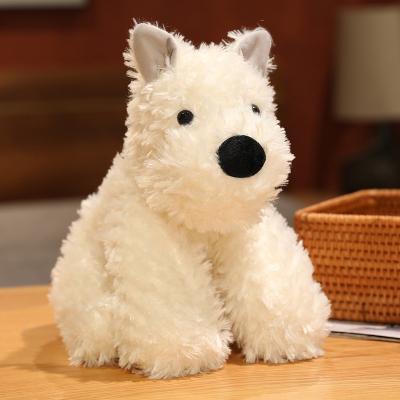 China Eco-friendly Material Cute Cozy Soft Fluffy  Weighted Stuffed Animal Toys West Highland Terrier  Plush Toy Gift Mascot Warm Kid Pillow Cushion for sale