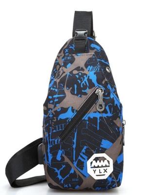 China Waterproof Popular Shoulder Bag Customized Polyester All Over Printing Sling Bags For Men for sale