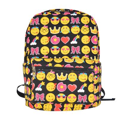 China Custom Face Shoulder Child Backpack School Bag Waterproof Cute Smiling Girl for sale