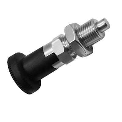 China GALVANIZED Black Zinc Galvanized Carbon Steel M10 M12Thread Retractable Hand Knob M16 Indexing Plunger for sale