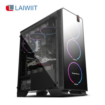 China Tower Computing Unit System LAIWIIT Desktops 4Gb Core i3 Gaming Computer Desktops Video Card Gaming Laptop Gamer PC for sale