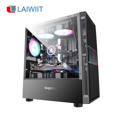 China Tower Computer Unit System LAIWIIT Desktops Quad Core Gaming Laptops 6GB Graphics GTX1060 Computer Desktop Gamer PC for sale