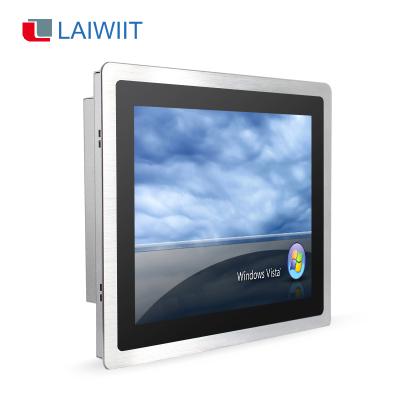 China Fanless+Aluminum Alloy Metal Case LAIWIIT fanless 15 inch front panel industrial pc IP54 desktops laptops for sale