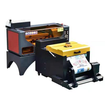 China Dark & Lightweight T Shirt Bags Shoes Transfer Priting Small Business All-in-One Printers Dual Heads XP600 Dtf Printer With Powder Shaking Machine L1800 For Heat Transfer Dtf Print for sale