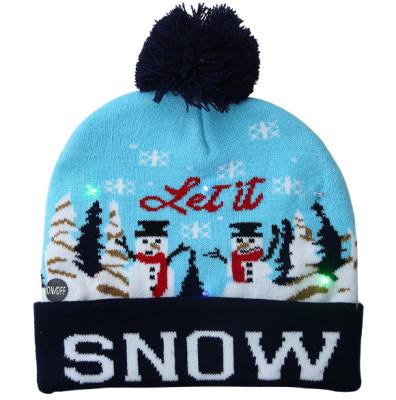 China Custom Knitted Christmas Cute Sublimation Logo Hat Christmas Ornaments Festival Decoration Christmas Party Gift Decorations for sale