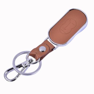 China Zhongshan Promotional One Way Metal Gifts Leather Key Chain For Men Business Gift With Box for sale