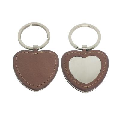 China Promotional Hot Selling Heart Shape Design Gifts Heart Shape Sublimation Car Luxury Leather Custom Cute Key Chains for sale