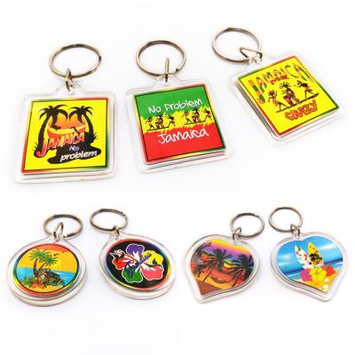 China Promotional One Way Wholesale Custom Gifts Acrylic Key Chain for sale