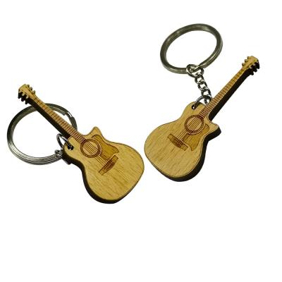 China Promotional Gifts Fashion Custom Laser Cut Souvenir Wood Engraving Key Chain for sale