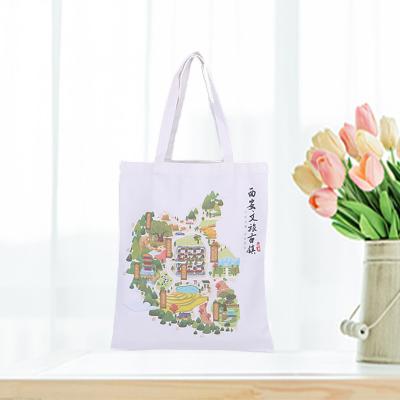 China Factory Wholesale Custom Handled Canvas Bags Logo Tote Cotton Canvas Drawstring Bag for sale