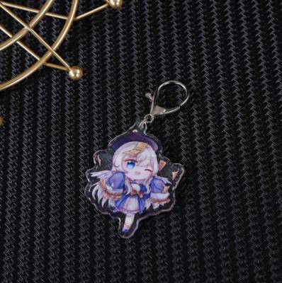 China Custom Sublimation Printing Logo Pvc Plastic Cute Keychain Acrylic Key Chain Charms Manufacturer Designer Promotional Gifts For Party Favors for sale