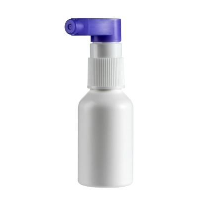 China Non Spill 30 ml Oral Short Nozzle Throat Spray Pump Bottle With PP Half Cap for sale