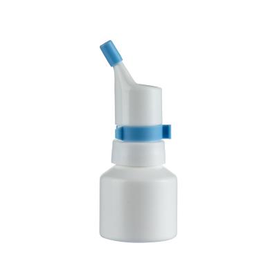 China Non-Refillable Wholesale Refillable HDPE White Bottle Plastic Non Pressure Nasal Spray Pump Bottle With Nozzle Twist Cap for sale