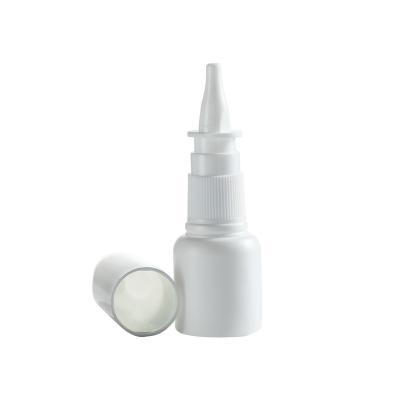 China Non-Refillable Nasal Spray Bottle Screw on Sprayer Pump Kids Nose Head With Snap Top Cap 20ML for sale