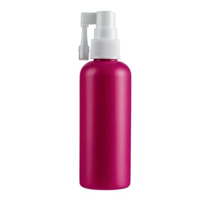 China Non Spill 90 ML Medical Throat Oral Spray Bottle Purple Color Bottle With 30 mm Throat Nozzle for sale