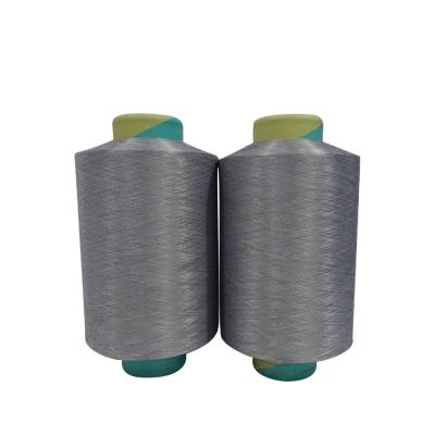 China Anti-bacteria 100% Polyester Heather Yarn 150D/144F Gray Blend Yarn For Circular Knitting for sale