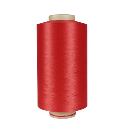 China Sustainable high quality polyester 150D/48 dty dope dyed yarn for knitting for sale