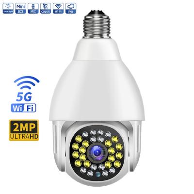 중국 스마트 홈 와이파이 2MP 카메라, 5g 와이파이 E27 전구 감시 보안 카메라 판매용