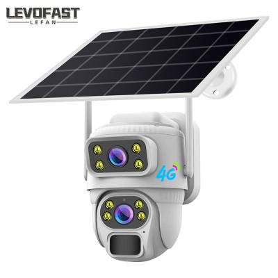 China 4G Solar Security Camera With 4G Sim Dual Lens Security CCTV Camera for sale