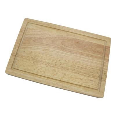 China Roilife Viable Wholesale Price Customized Logo Rubber Wooden Cutting Board With Juice Groove For Gifts for sale