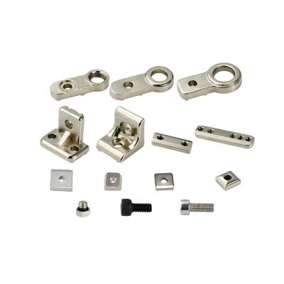 China Factory Fixture Accessories Fixing Block L Pneumatic Block M5 Five-hole Nut Tools Accessories And Parts for sale