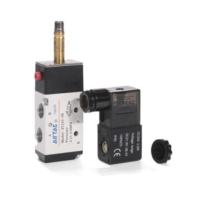 China 5 Position Coil 2 Way AIRTAC Single Type Pneumatic Solenoid Valve 4v210-08 Air Pneumatic Control Solenoid Valve for sale