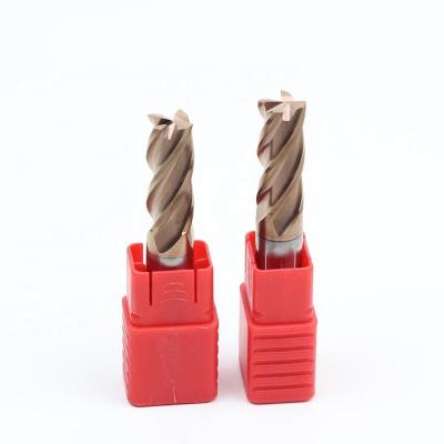 China Machining Hrc 45/55/60 Carbide End Mill Cutter Tool Safety Milling Router Bit Square Face Fresas Solid End Mills For Metal for sale