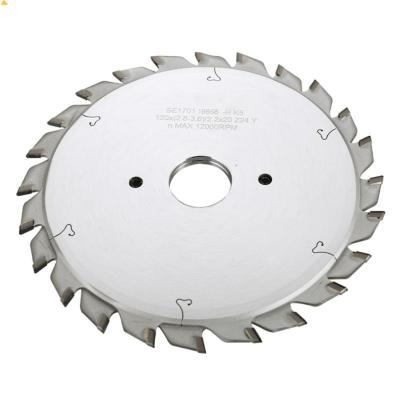 China High Efficiency Cutting Diamond Saw Blade 120*20/22 PCD Super Thin Adjustable Scoring Saw Blade For Coated Wood Based Panels Saw Blade For Woodworking for sale