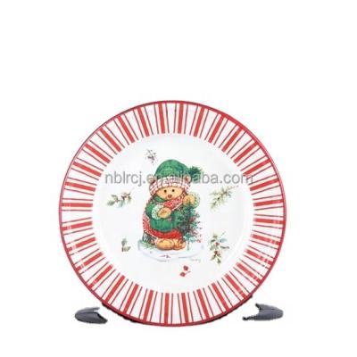 China Disposable Happy New Year Baby Bear Customized Enamel Dishes Dish Lovely Design Artwork Signature LOGO OEM Quality HOLIDAY Cook Gift for sale