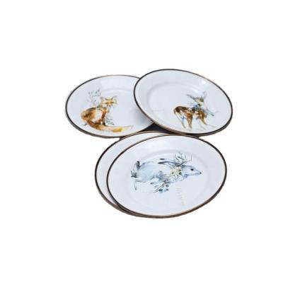 China Hot Sale Factory Disposable Customization, Wholesale Price Customization, Custom Ceramic Round Dishes With Animal Patterns for sale