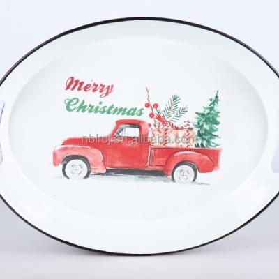 China Disposable Happy New Year Baby Bear Customized Enamel Dishes Dish Lovely Design Artwork Signature LOGO OEM Quality HOLIDAY Cook Gift for sale