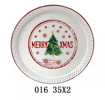 China Disposable Merry Christmas enamel dishes dishl dishes beauty design illustration signature LOGO quality guarantee customized gift for sale