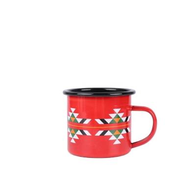 China Factory New Product Supplier 8oz 250ML Cheap Christmas Disposable Custom Pattern Ceramic Mug With Handle for sale