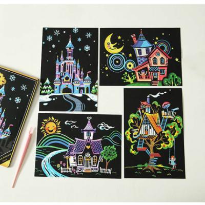 China Book Series One Customizable Cute House Scratch Paintings Various Pictures Educational Set Patterns for sale