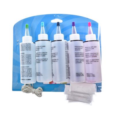 China Nox-Toxic Specifications 5 Color Multiple Part DIY Non-Toxic Paint On Shirts Fabric Tie Dye One-Step Dye Tying Kits for sale