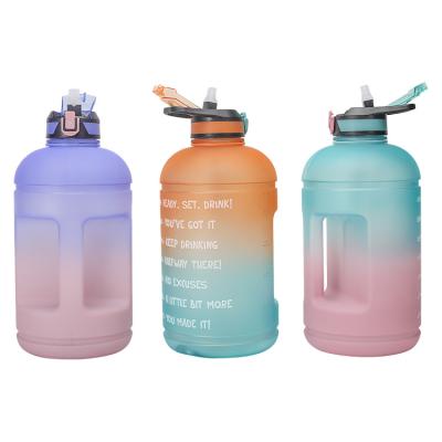 China 2021 1 gallon viable 3.78 L outdoor portable plastic water bottle large capacity sports kettle logo customization for Amazon for sale