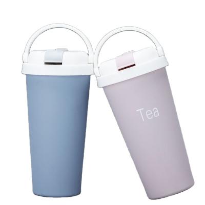 China 2021 Wholesale PORTABLE Car Coffee Straw Stainless Steel Thermos Mug Korean Simple Portable Creative Spot Mug for sale