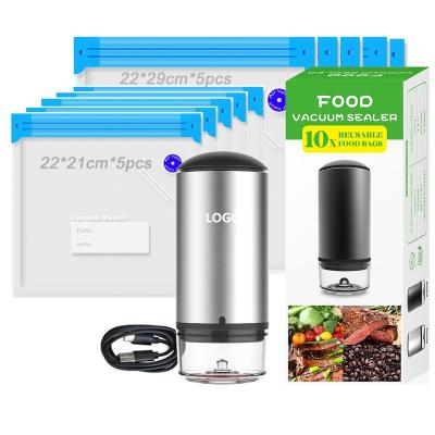 China Rechargeable RV Food Vacuum Sealer Vacuum Pump For Food Storage, Space Saving USA Market for sale