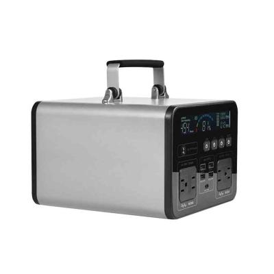 China Hot Sales Black Silver 500w Type C Solar Portable Power Station With Solar Panels For Household Camping for sale