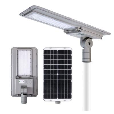 China ROUTE 2022 New Design 60W All in One Integrated Outdoor Waterproof Solar LED Street Light with Solar Panel and Sensor for sale