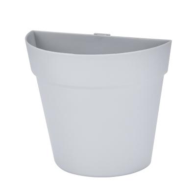 China Minimalist Creative Balcony Plant Indoor Semicircular Wall Mounted Plastic Potted Flower Pot for sale